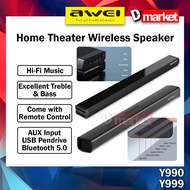 Awei Y999 Wireless Soundbar Speaker TV Home Theater Surround Bass Home Speaker Awei Y990 Bluetooth S