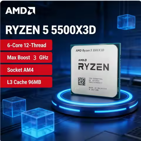 NEW AMD Ryzen 5 5500X3D 3GHz 6-Core 12-Thread Socket AM4 Gaming Processor DDR4 L3=96M 105W 7NM R5 55