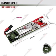 Coddar 1S 550mah 120C 3.7V A30 BT2.0 Drone Connector Cable