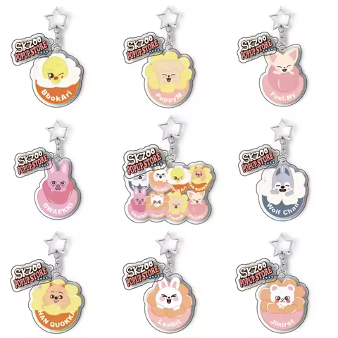 New Stray Kids Men's Club Flower Acrylic Keychain Key Pendant Jewelry Thanksgiving Gift Li Longfu Fe