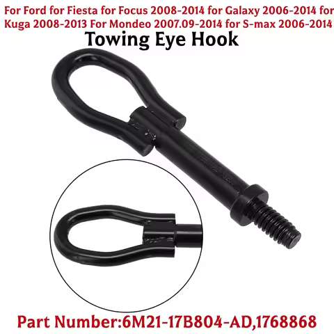1x Towing Eye Hook For Ford For FOCUS Fiesta Focus For Mondeo Transit KA 1768868 6M21-17B804-AD Car 