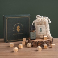 天然台灣檜木方塊除濕香氛包精油禮盒 重複利用(附紙袋)