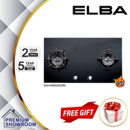 (AUTHORISED DEALER) ELBA 2 Burners 5.0kW Built-In Glass Hob / Gas Stoves / Glass Stove / Built in Hob with Safety Valve (Grey / Gray) EGH-E9522G(GR) / elba 9522
