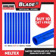Buy 10 Get 1 Free Neltex PVC Waterline Pipe 20mm x 1meter (Blue Pipe)