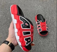 Air More Uptempo Slide Sandals White Red
