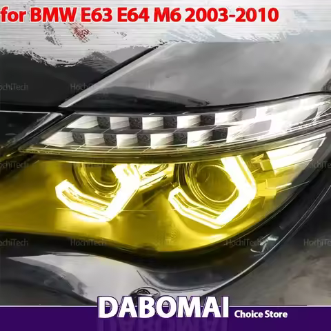 M4 Style White Yellow Headlamp Daytime Running Light Angel Eyes for BMW 6 SERIES E63 E64 630Ci 630i 