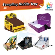3 Units Mobile Product Sampling Tray | Easy Move Sampling Stand for Grocery & Mall (FREE Design)