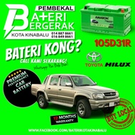 [ Installation Provided ] Amaron 105D31R | 105D31 | NX120-7 Amaron Hi-Life For Toyota Hilux SR