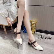 VEROU - Catherine Heels PU Leather Platform Heels 6.5 cm Wanita