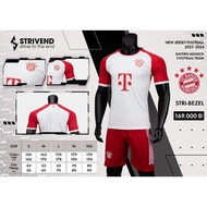 High-end BAYERN 2024 BAYERN soccerwear IN white and red with DRIVEND printed