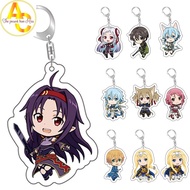 Sword Art Online Kirito Asuna Yuuki Asuna Asada Shino Q Keychain