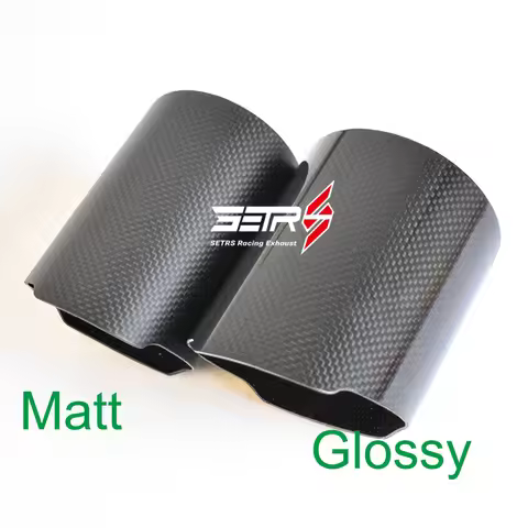 1PC Car Universal Straight Flange Carbon Fiber Exhaust Tip Cover Exhaust Muffler Pipe Tip case Exhau