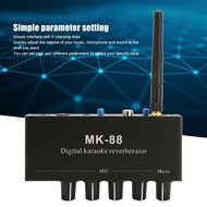 Mixer Karaoke ไมโครโฟนคู่อินพุตสำหรับคาราโอเกะสามารถปรับระดับเสียงได้แบบพกพาสำหรับ DJ Music สำหรับ K