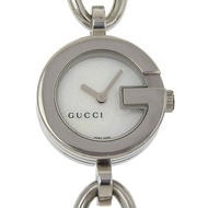 【日本直送】GUCCI 古馳 G-Chime 腕錶 107 不鏽鋼 石英 指針式顯示 白色貝殼紋錶盤 女錶【二手】