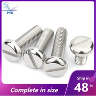 304 Stainless Steel Round Head Flat Slot Bolt M1.6/M2/M2.5/M3/M4/M5 (MX-PH)