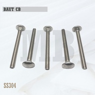 CB M8X100 Bolts 8X100 Bumper Bolts Carriage/s M8 X 100Bolt 8 X 100 Umbrella Bolts M8X100 Stainless S