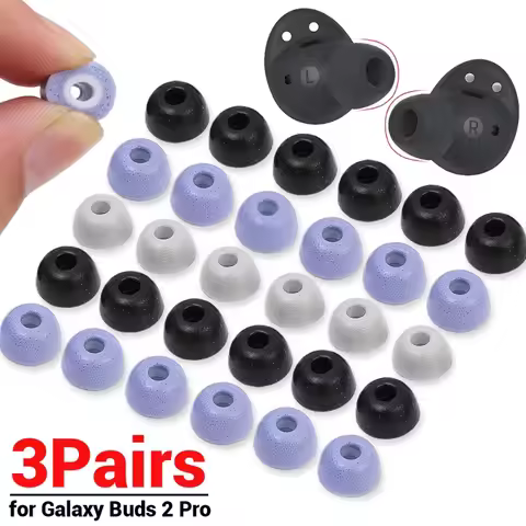 3/2/1 Pairs Memory Foam Eartips for Samsung Galaxy Buds 2 Pro Noise Reducing Replacement Soft Earbud