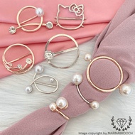 Ring brooch tudung mutiara Muslimah Cincin Tudung Scarf Buckle Tudung Ring Tudung Bawal Ring Tudung 