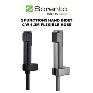 SORENTO SRT204-BL/SRT203-GM 2 FUNCTIONS HAND BIDET C/W 1.2M FLEXIBLE HOSE BLACK/GUNMETAL