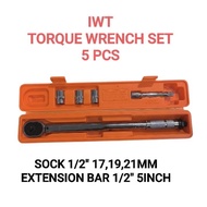 IWT TORQUE WRENCH set 5 PCS 1/2" 40-210Nm TORQUE WRENCH 1/2inch