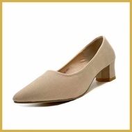 Noblesse)u:KoreanIyWomenMgPointedBSToeqIBlackKOfficeqLow]k#Heels Work Block Heel Shoes PB01458