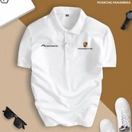 Porsche Turn-down Collar Polo Shirt, CVC Material, Porsche 911 Luxurious, Classy, Elegant Style