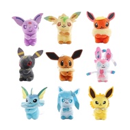 1Pcs 11ซม. Pokemon Sylveon Eevee Umbreon Vaporeon Espeon Vaporeon Plush ของเล่นตุ๊กตาพวงกุญแจเด็กของ