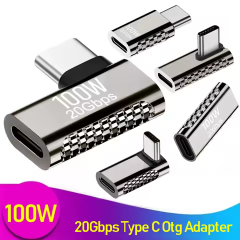 Zinc Alloy USB Type C Adapter OTG 20Gbps Data Transfer USB-C 8K Vedio Connector 100W Charging Conver