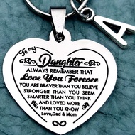 Girls Charm Pendant Keychain Unique Daughter Gifts from Mom and Dad,Birthday Gift Ideas for Daughter