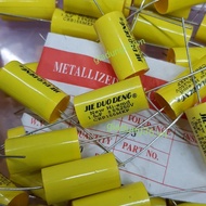 Treble speaker crossover capacitor 1.5MF 250V yellow (red) round - price of 5 pieces