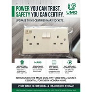13A Double Switch Socket (SIRIM)/2 Gang Double Switch Socket 13A/2 Way Switch Socket Switches Wall S