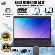 [READY STOCK] ASUS NOTEBOOK E410M-AEK664TS & E410M-AEK966TS 4GB RAM/512GB SSD 🎁 FREEGIFT BAGPACK+MOU