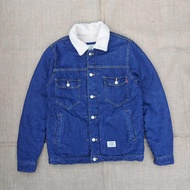 The Stori Vintage Type 2 Denim Sherpa Jacket Trucker Jeans Classic Retro Rugged Style no lee wrangle