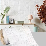 70cm*1m 3D Tile Brick Wall Sticker Self-adhesive Foam Panel Wallpaper Bed Room Home Decoration Waterproof