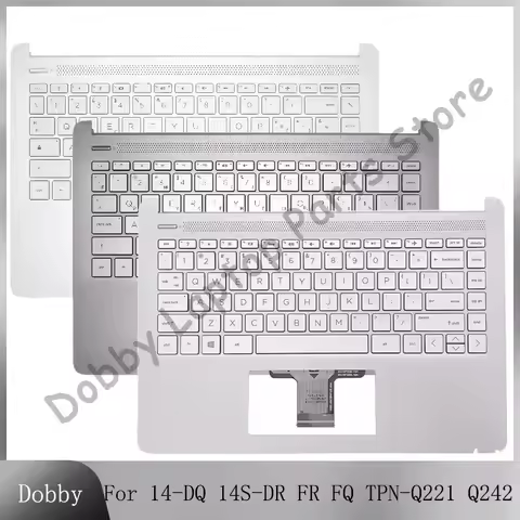 New Replace Keyboard For HP 14-DQ 14S-DR 14S-FR 14S-FQ TPN-Q221 TPN-Q242 Laptop Palmrest Upper Top C