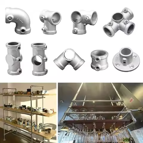 Dn15 Dn20 Dn25 1\2''/3\4" Pipe Fitting Connector Aluminum Alloy Steel Circular Pipe Connector Elbow