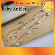 Original 925 Silver Baby Anklet 4 Bell For Kids (1 PCS) | Gelang Kaki 4 Loceng Budak Perak 925 | Rea