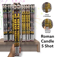Kembang Api Mercon Petasan Roman Candle RC Bola 5 Shot Tembak Full 0,8