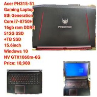 Acer PH315-51Gaming Laptop 8th GenerationCore i7