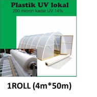 Plastik Uv atap green house 200micron lebar 4 meter panjang 50 meter