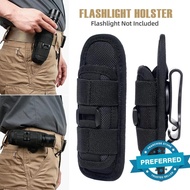 Tactical Flashlight Pouch Holster Rotatable Flashlight Holder Belt With 360 Degree Carabiner N8l6