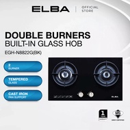 ELBA Double Burners Built-in Glass Hob EGH-N8822G(BK)