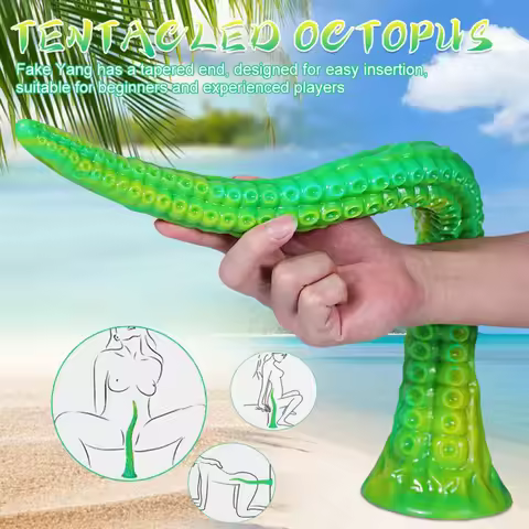Soft Silicone Dildo Simulation Octopus Colourful Long Butt Plug Tentacle Dildo Anal Plug Male Female