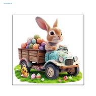 Static Cling Window Film Easter Bunny Egg Window Sticker Privacy Film Static Cling Peel Stick Decora
