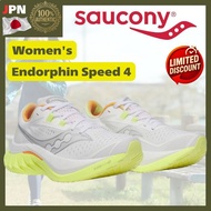 Saucony Women's Endorphin Speed 4 Running Shoes - White/Sunny