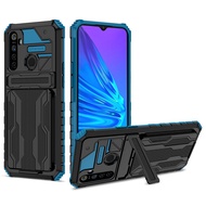 Realme 5 / Realme C3 / Realme 6i Case RUILEAN Three-in-one Multifunctional Hidden Credit Card Slot B