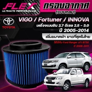 Flex กรองอากาศ Toyota Vigo-Fortuner 2.5/3.0 (ส่งฟรี)