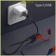 RUN 3 28ft Magnetic Earphone Charging Cable Wire for S710 Earphone Charging Cord Support Data 100cm 