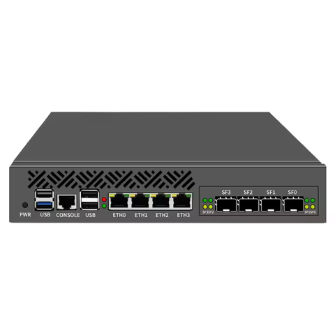 Topton 1U 9.5 Inch Rack Mounted Firewall Mini PC Intel N150 Quad Core 4*/2*10G SFP 4*2.5G LAN I226-V