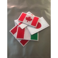 Embroidery iron on sulaman world country flag bendera patch